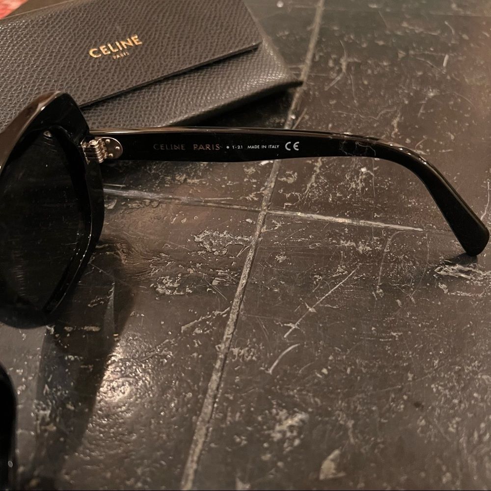 Celine Black Rectangular Square Large Monochrome … - image 11